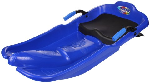 Sanki Bobslej Plastikowe Niebieskie z Hamulcami Siedziskiem SUPERJET 86 cm