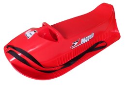 Sanki Plastikowe Czerwone dla Dzieci z Podnóżkami KUBISPORT 88 cm