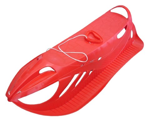 Sanki Plastikowe Czerwone dla Dzieci z Podnóżkami KUBISPORT