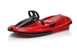 Sanki z Kierownicą Bobslej Plastikowe Czerwone Dwuosobowe STRATOS 98 cm
