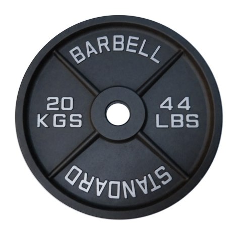 Talerz Ciężar Obciążenie Olimpijskie Żeliwne Solidne KUBISPORT 20 kg 50mm