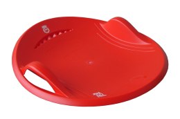 Talerz Zjazdowy Ślizg Ślizgacz Plastikowy Okrągły Czerwony KUBISPORT 60 cm